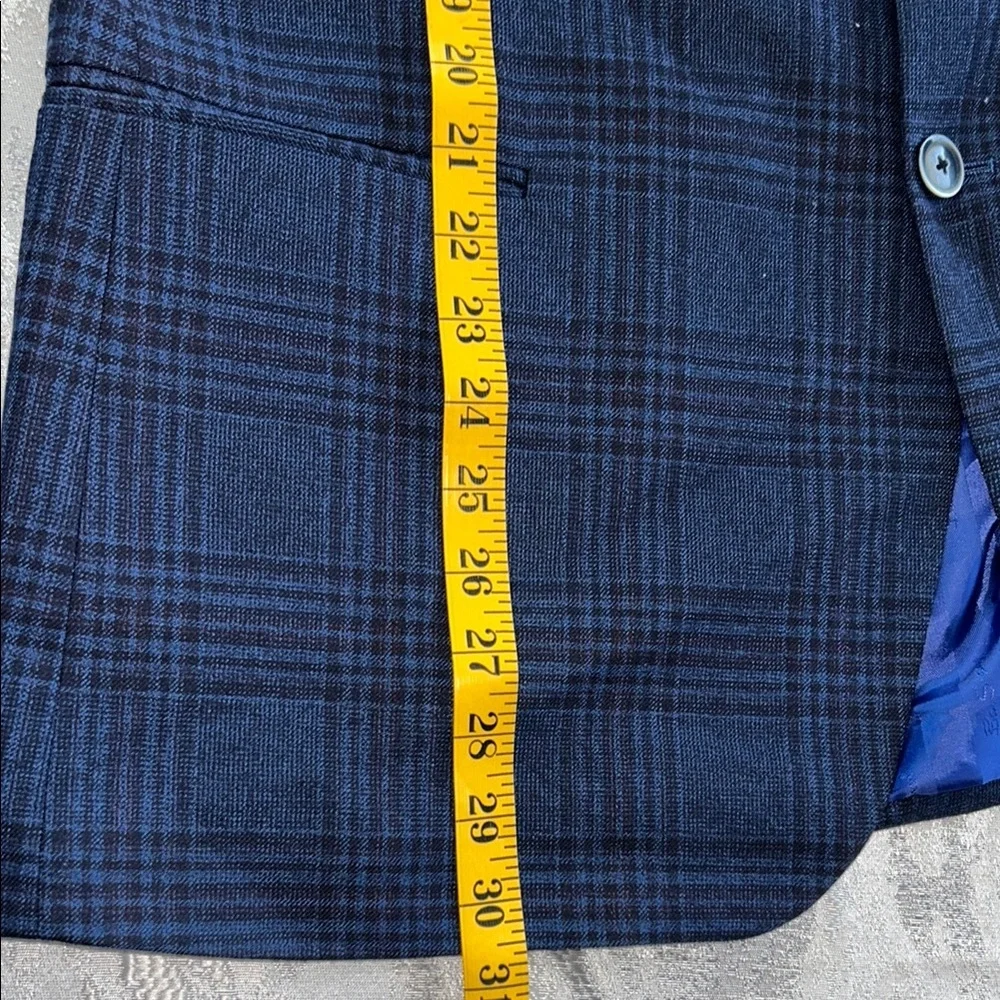 Ben Sherman Dark Blue Checkered Blazer